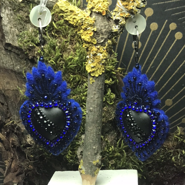 Bo ex-voto bleu roi/noir 