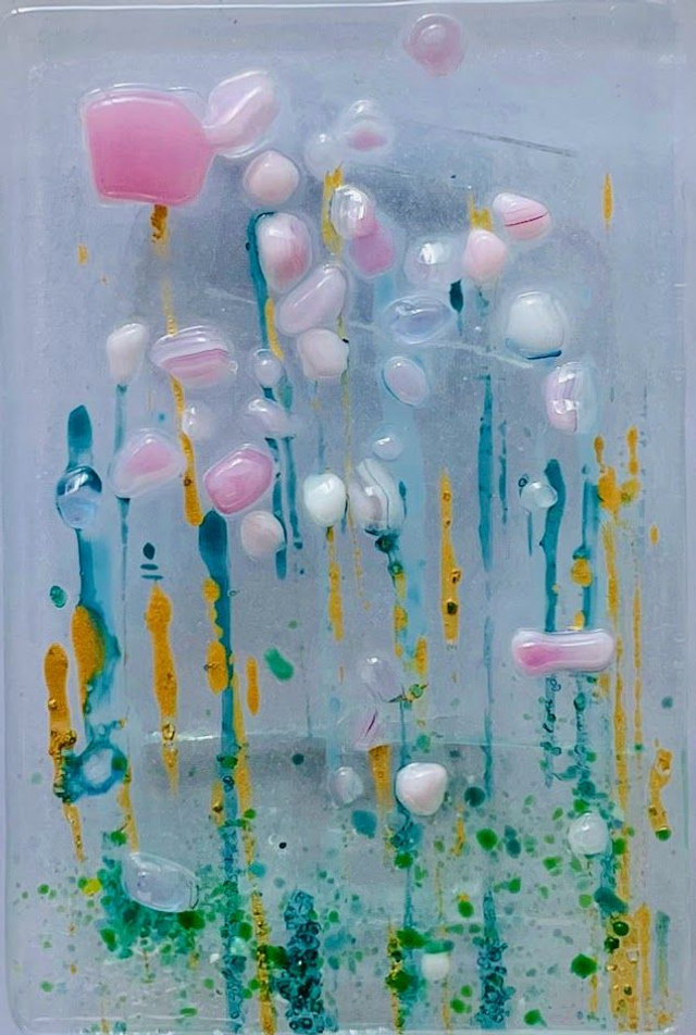 Wilde bloemen - miniatuurpaneel (9772) - in luxe houten frame 