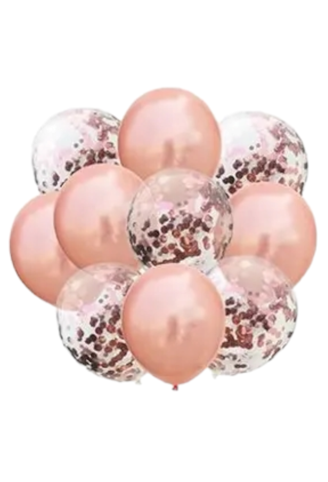 Ballon Bouquet Konfetti Kupfermix