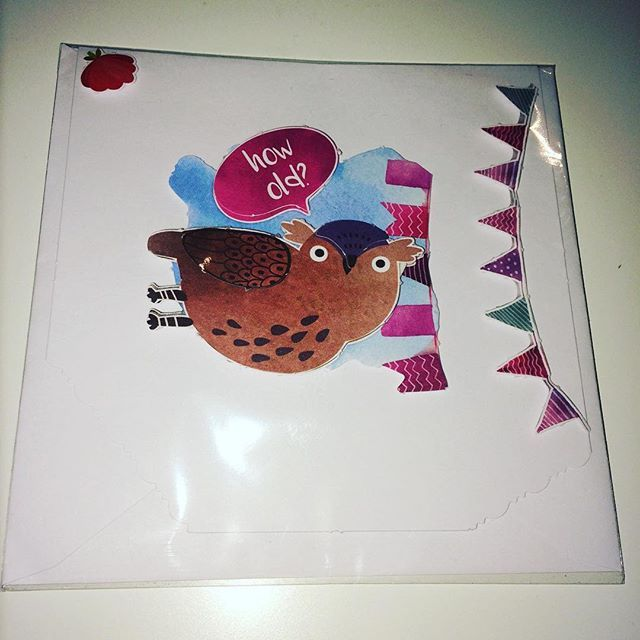 Carte Anniversaire " hibou "