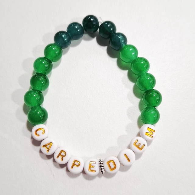 Carpe Diem beaded bracelet 
