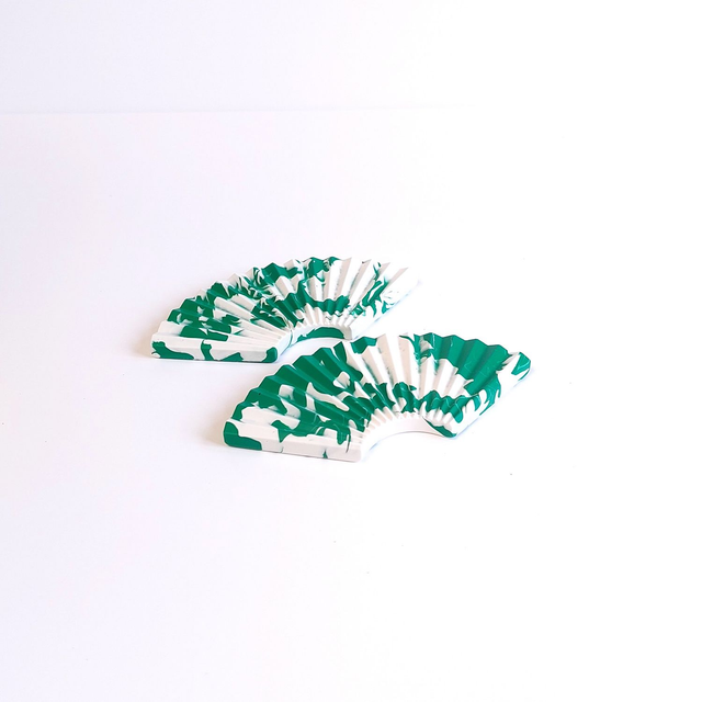 2 Pose-couverts / ustensiles vert