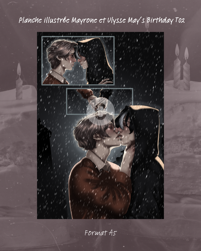 Planche illustrée A5 Mayrone et Ulysse (May's Birthday T02)   