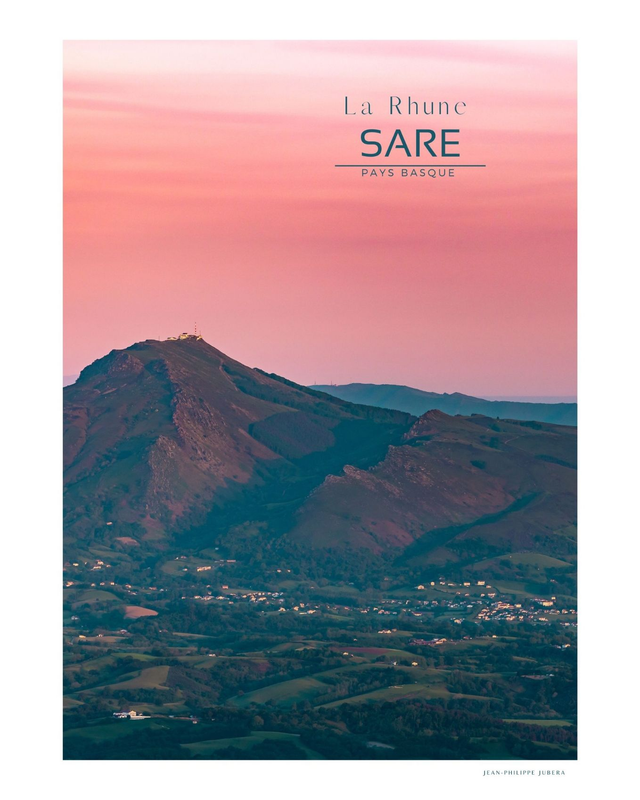 Affiche La Rhune et le village de Sare