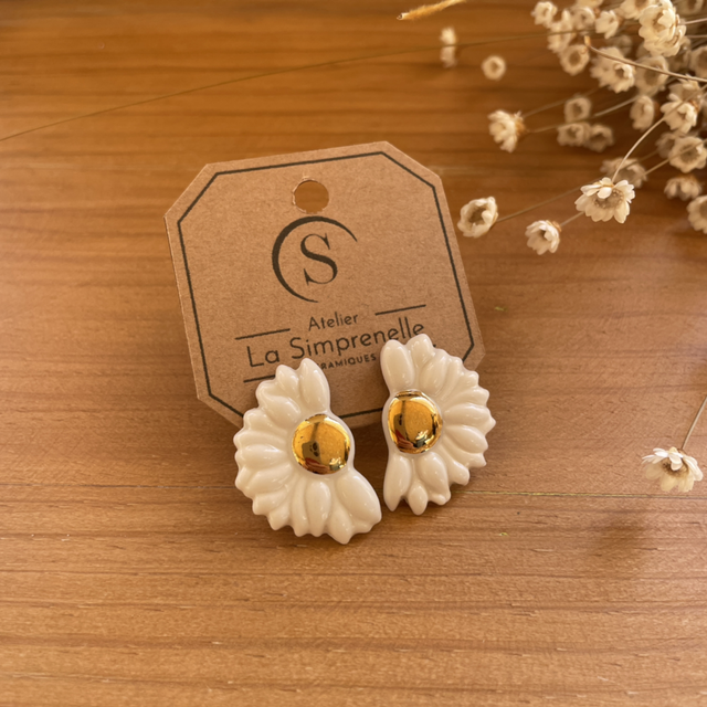 Boucles d’oreilles puces 🌼 Fleur