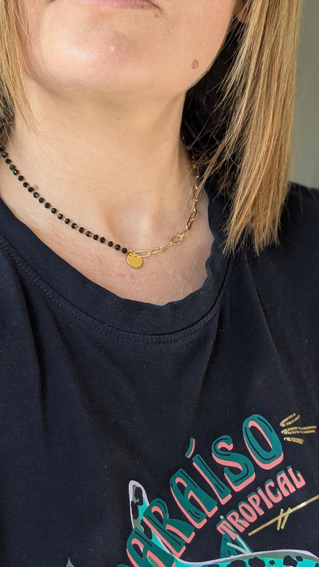 Collier bi-chaînes (doré)