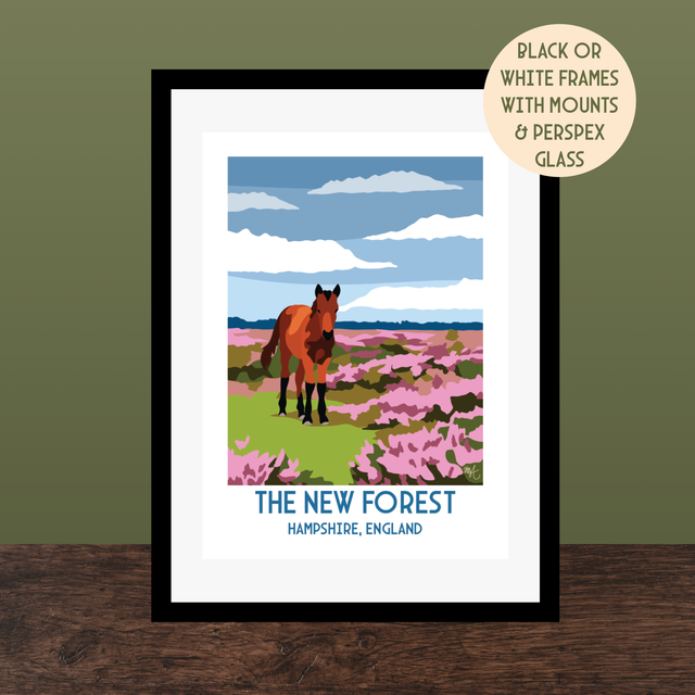 The New Forest, Hampshire, Travel Poster Print ā Vintage Style Wall Art