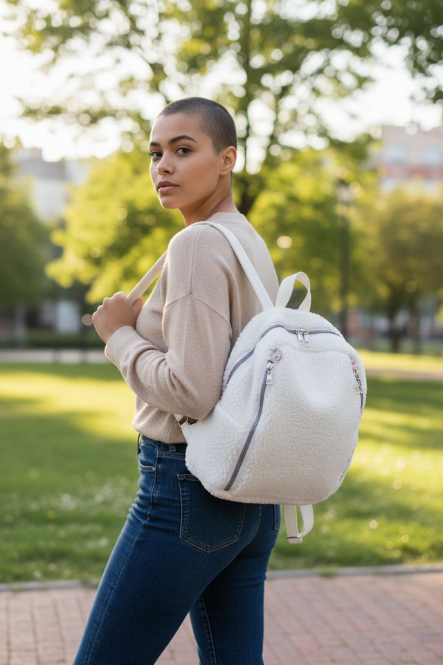 Sac à dos en laine de mouton 