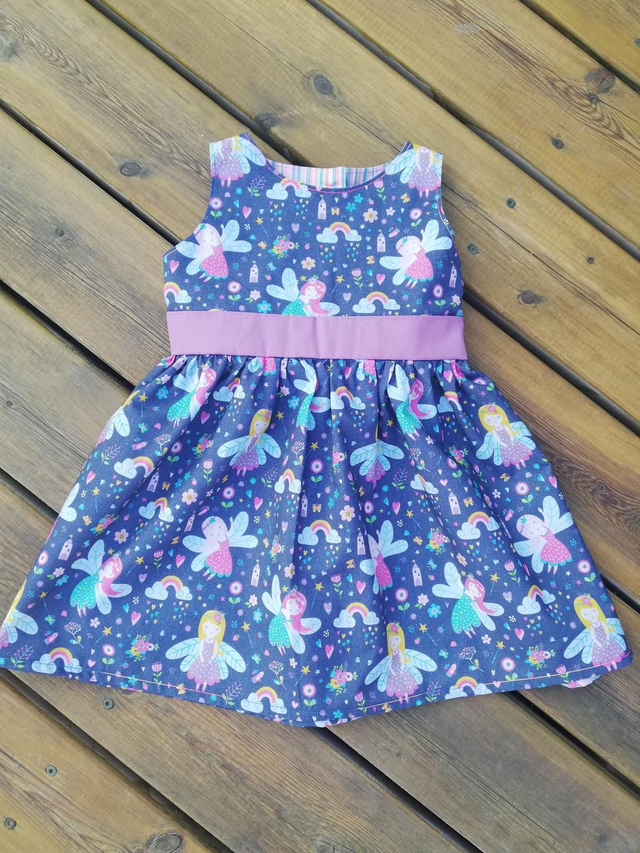 Children's Classic Cotton Dress - Fairies with sash 