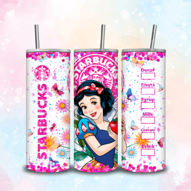 Tumbler Starbuck Paillettes Blanche Neige 