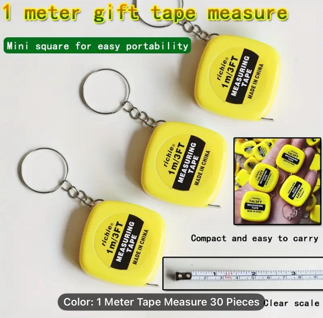 Mini Tape Measure Keyrings 