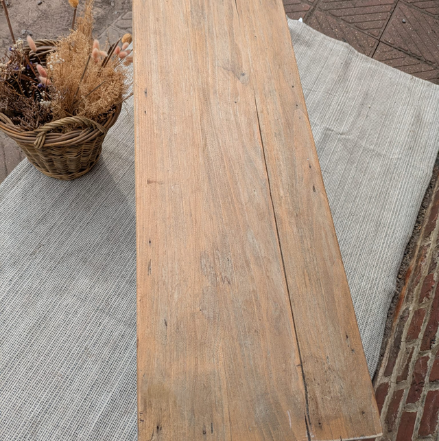 Bout de canapé/banc pieds blanc