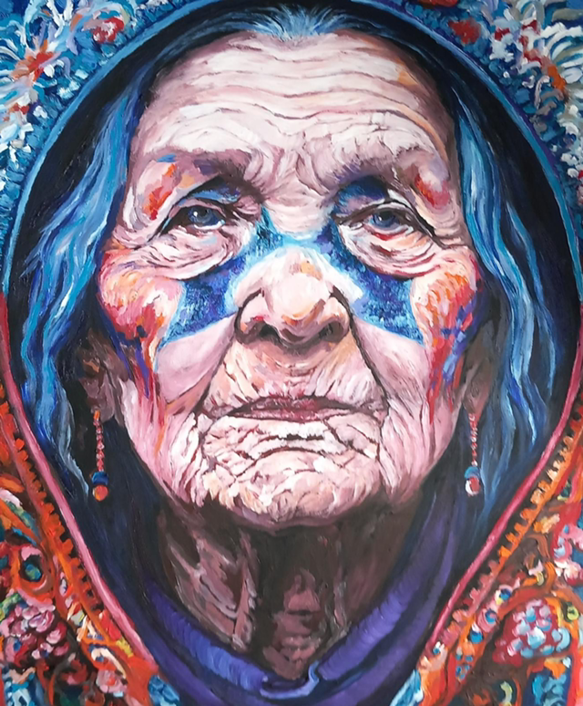 Colette Davies - Celtic Goddess - Caillagh Ny Groamagh Print