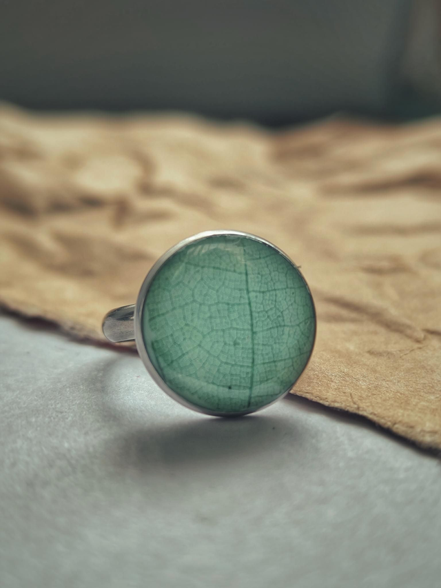 Preserved Leaf Skeleton Ring