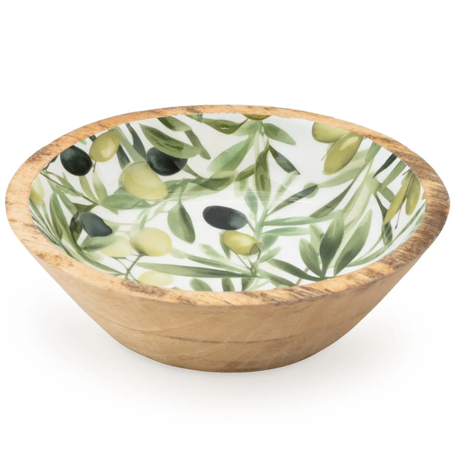 Wooden bowl - olives