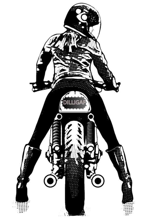 Lady Rider Back Print T-Shirt