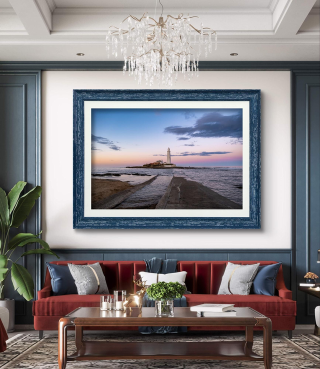 Lighthouse - St Marys at Sunset - Print Only
