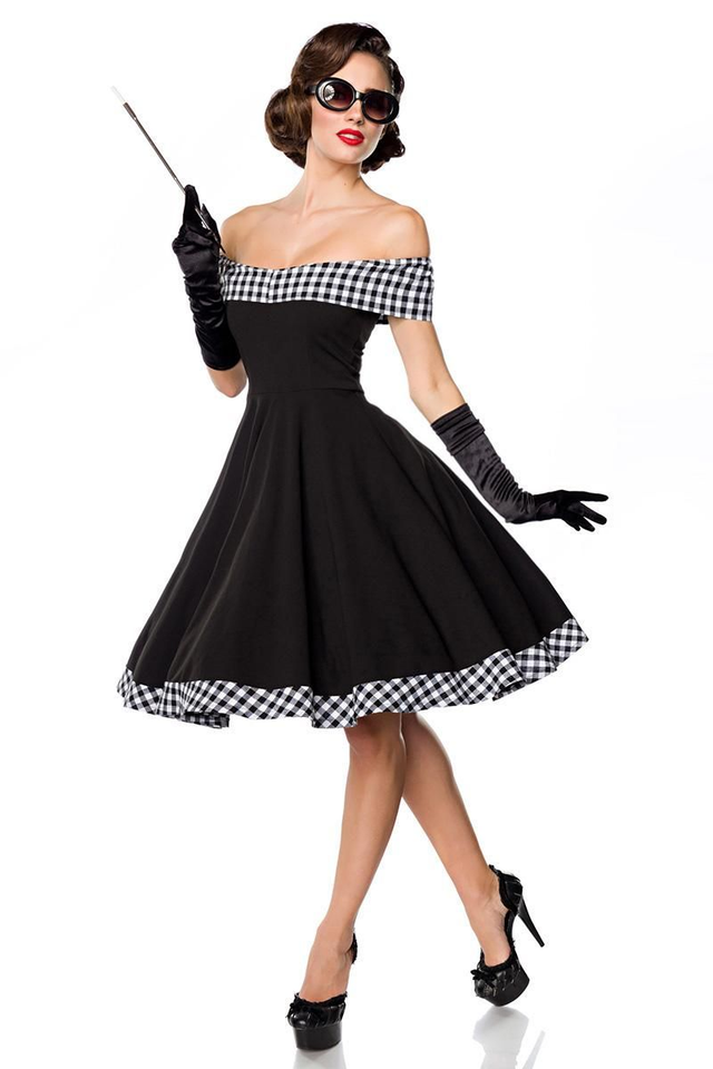 Schulterfreies Swing-Kleid – Retro-Chic von Mystic-T