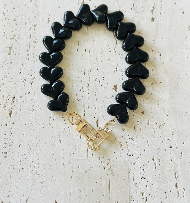 Hartjes Telefoonkoort zwart 