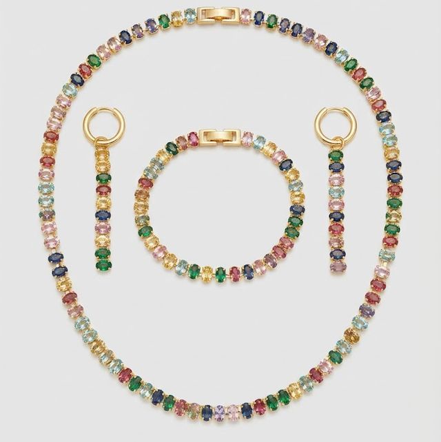 Parure precieuse ovale