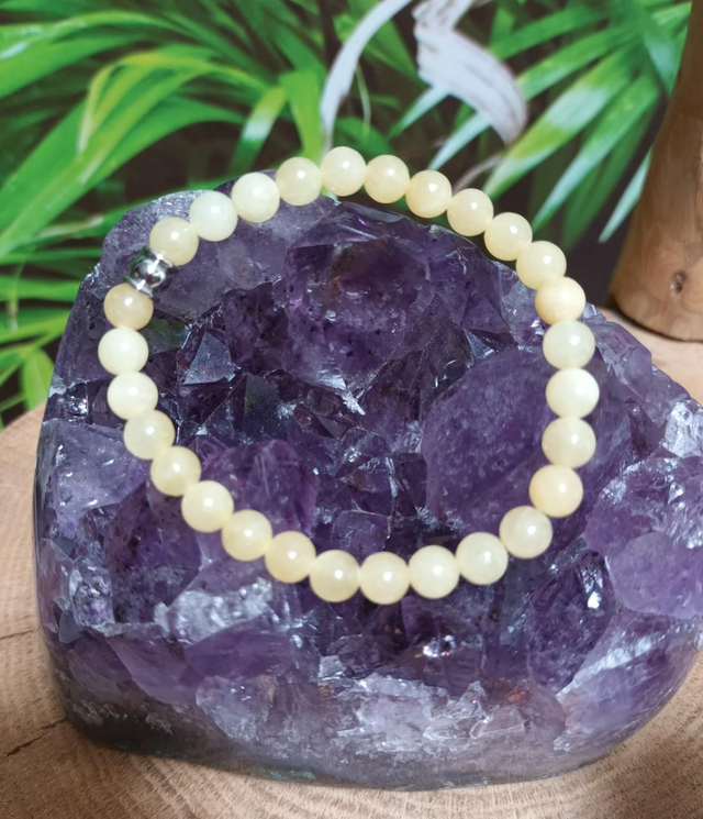 Bracelet en calcite orange
