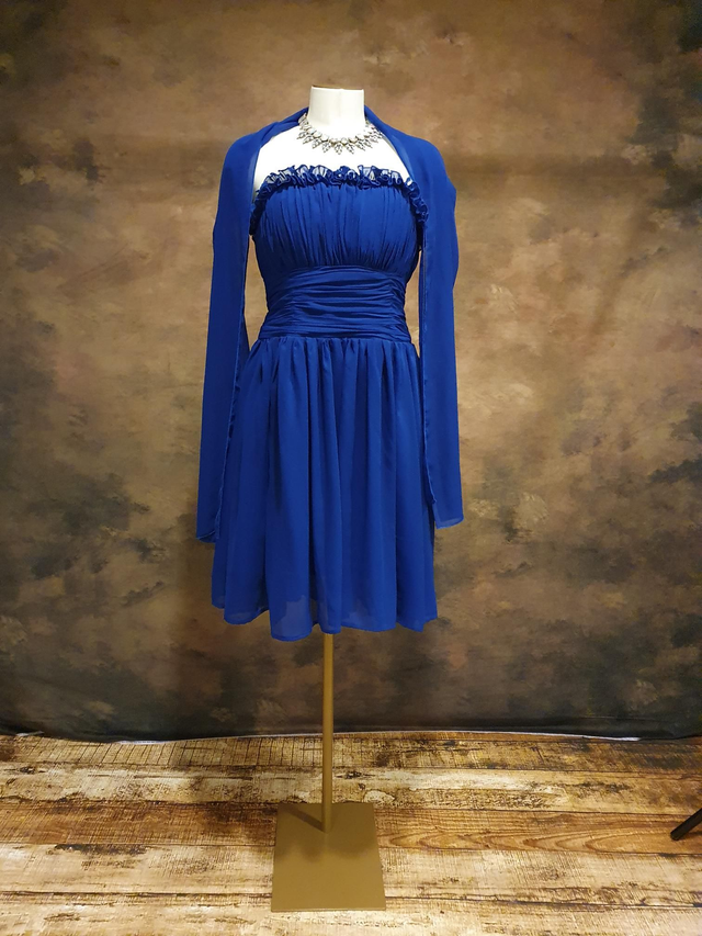 Cocktail kleid Blau 40/42 Tüll