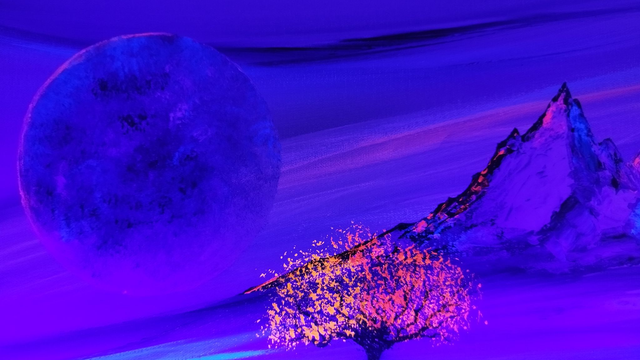 Tableau peinture sur toile 40x80 - œuvre d'art originale moderne signée