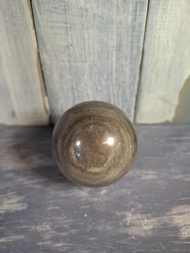 Silver Sheen Obsidian Sphere 