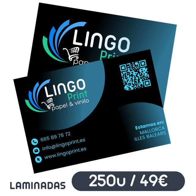 Tarjeta laminada brillo-mate