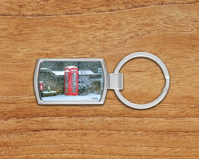 "Snow at Bolsterstone Telephone Box" Keyring   