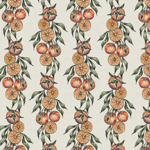 Orange Embroidery Art Card