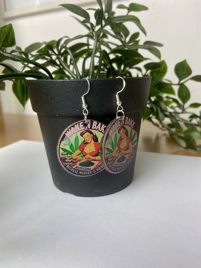 Wake and bake earrings.