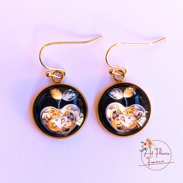 Bijoux illustrés - Pomme stylisée