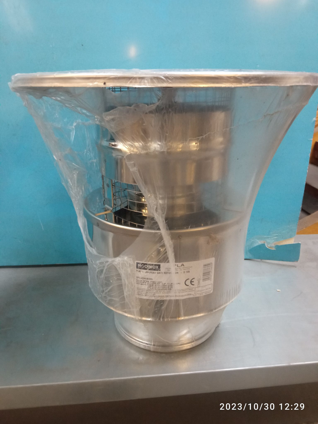 PLA - Chapeau anti-refouleur INOX D100 - 2PLACHAR100 