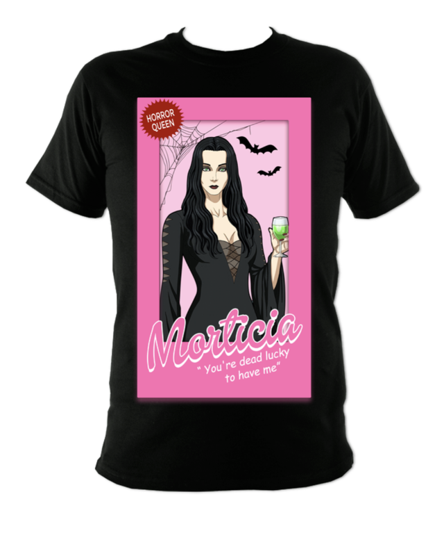 Morticia Addams Barbie T-shirt 