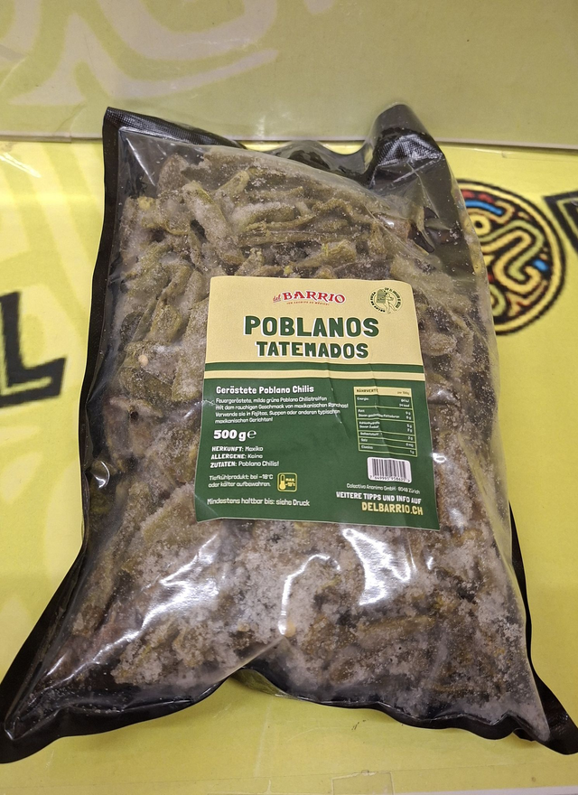 Chile Poblano tatemado in Streifen en rajas 500 g