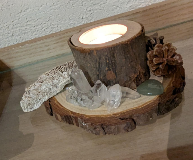 Déco nature Amas de Quartz, Coeur Aventurine