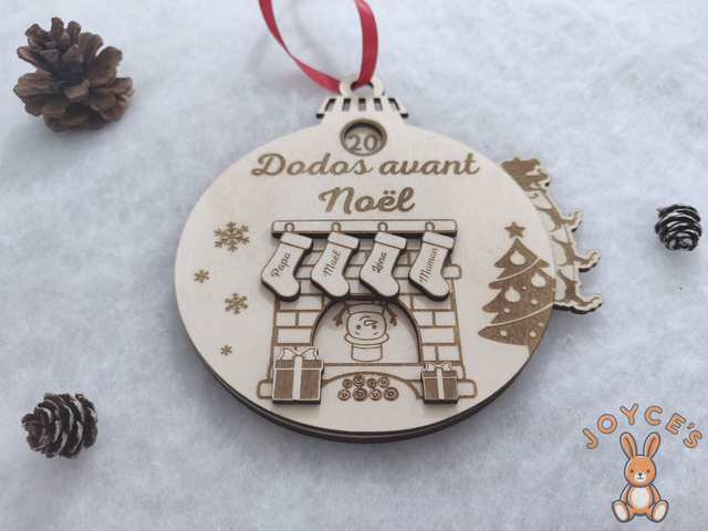 Décompte de noël cheminée