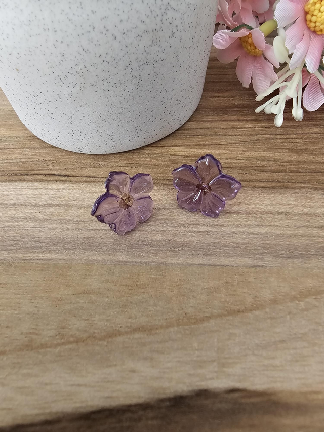 💜Violette Sauvage -"Jardin Secret"– L’éclat floral au creux de l’oreille 💜