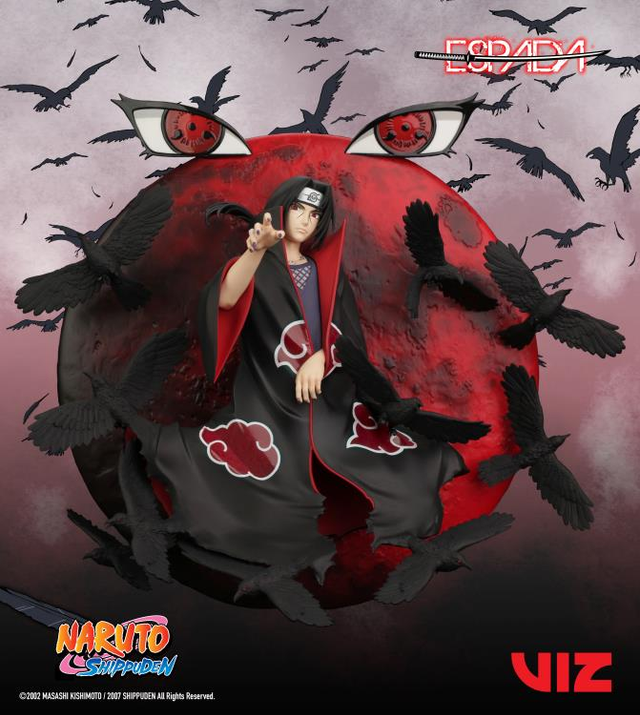 NARUTO SHIPPUDEN - Itachi Uchiha - Wall Statue 25cm MIX FIG
