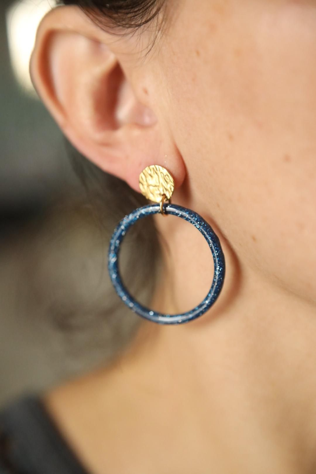 Boucles Oreilles Collection Elégance Pailletée 