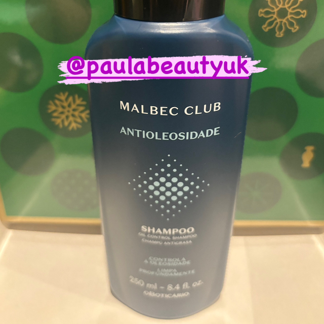 Shampoo Malbec Club Antioleosidade 250ml