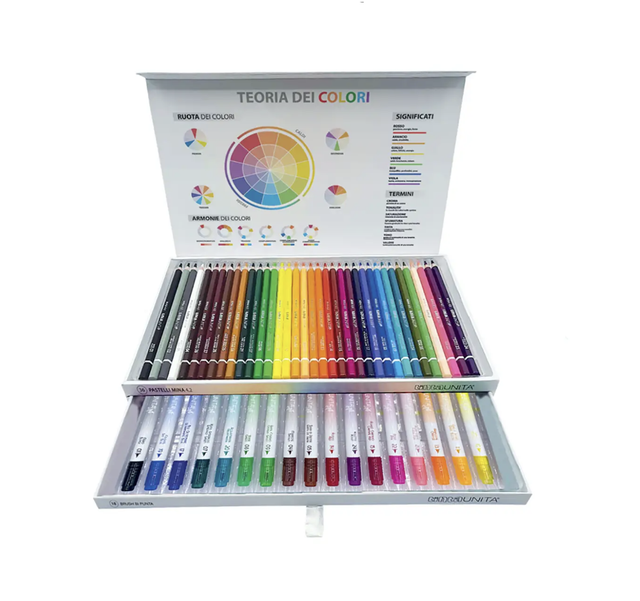 Box 36 pastelli + 18 brush TintaUnita