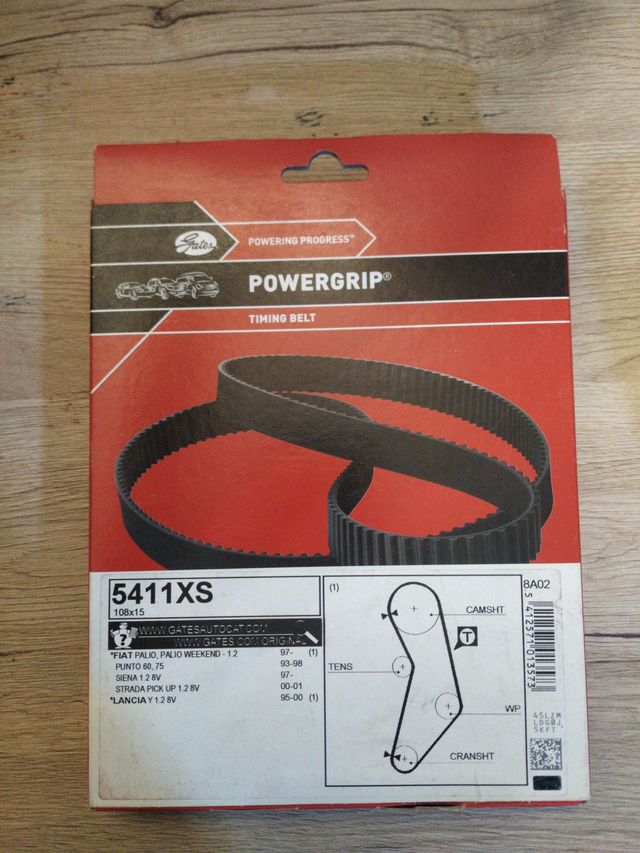 Zahnriemen Gates Powergrip für 1242ccm 8V