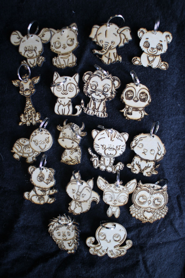 Porte-clés animaux mignons