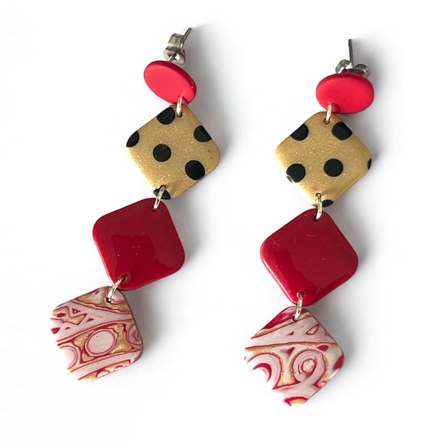 Boucles d’oreilles Pop Framboise 