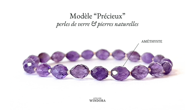 Bracelet | Améthyste - Précieux (B)