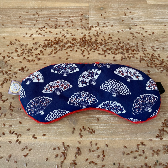 Masque relaxant pour les yeux éventails bleus 