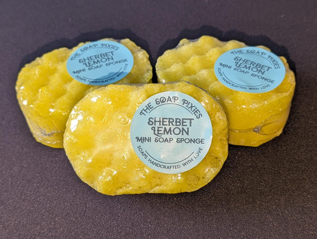 Sherbet Lemon Mini Soap Sponge (85g)