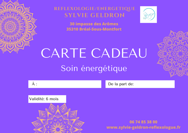 Carte cadeau Soin Energétique